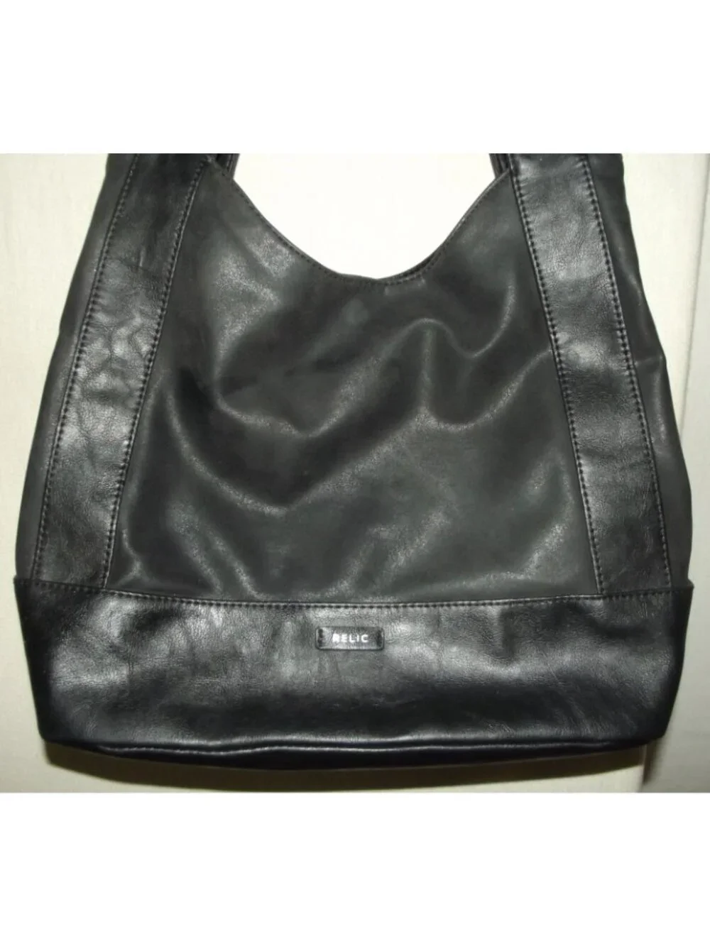 Relic by Fossil Shoulder Bag Black Leather Hobo Purse